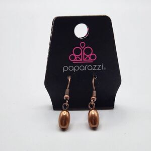 Paparazzi Bronze Drop Earrings